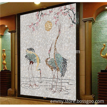 beauty sofa/TV show backgroud sea shell tiles front wall